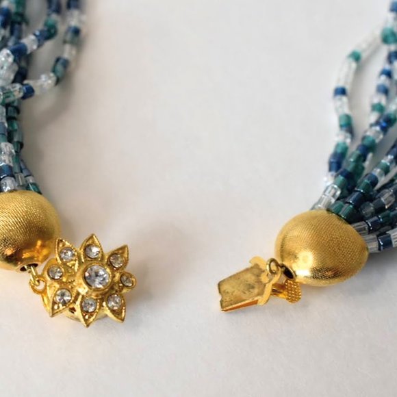 Beaded multi strand Necklace set - Picture 8 of 12